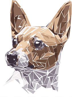 美国玩具猎狐犬，几何图像、 矢