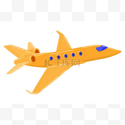 卡通喷气式飞机图片_空运，喷气式飞机蓝色，客机飞向