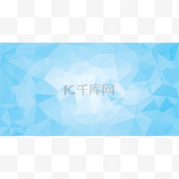低聚几何蓝色冰横幅三角横幅背景