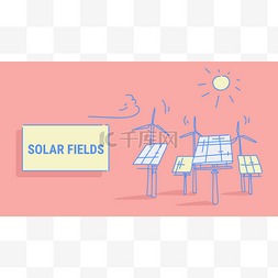 光伏图片_风力发电机组太阳能面板可再生能