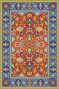 波斯地毯图片_波斯详细的矢量地毯
