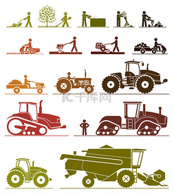 农业机械化图标. 