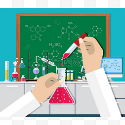 显微镜矢量图片_实验室的科学实验.