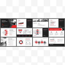 现代企业图片_背景上滑动信息的红色和白色元素
