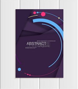 材料封面设计图片_矢量紫紫罗兰小册子 A5 或 A4 格式
