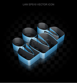 法律图标： 蓝色 3d 商务人士由纸