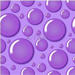 矢量填充背景图片_紫色的圆形气泡无缝模式