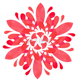集合多边形图片_水彩画模式-抽象玫瑰花