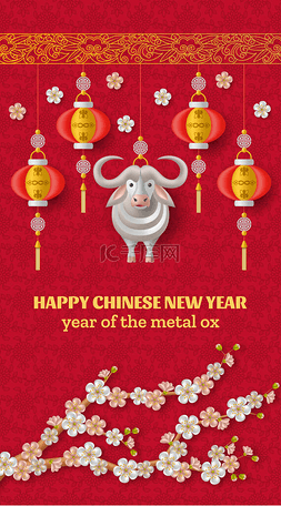 中国模板图片_中国新年的背景是富有创意的白色
