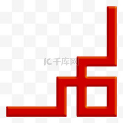 图形风图片_中国风中式图案转角装饰边框元素