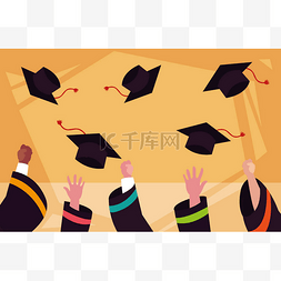 毕业设计元素图片_仪式设计的毕业帽