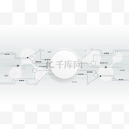 电路板图片_矢量图抽象未来派白色电路板