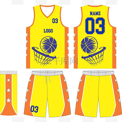 篮球T恤设计制服套装套装。定制