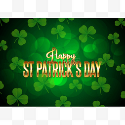 St Patricks Day background with clover and go