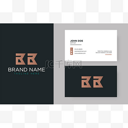 家具品牌标识图片_高级字母 Bb 徽标与优雅的企业标