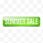 summer sale green square 3d realistic isolated web button