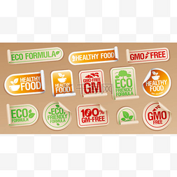 食品安全矢量图片_无Gmo,健康食品,生态友好的配方,矢