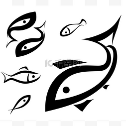 标志像鱼符号集