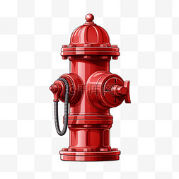 消防栓反光灭火元素立体免扣图案