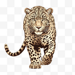 豹子危险动物元素立体免扣图案