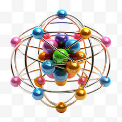 原子特殊电子元素立体免扣图案