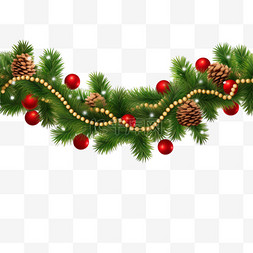 松树和鹤图片_圣诞写实松树免扣元素装饰素材