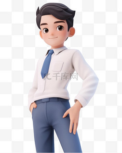 上海公司大厦图片_3D立体卡通人物形象公司男职员男