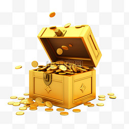 宝箱财产金币免扣元素装饰素材