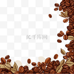 黑色广告设计图片_带有图画的逼真咖啡背景