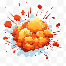 烟漫画图片_卡通炸弹爆炸和漫画热潮爆炸云