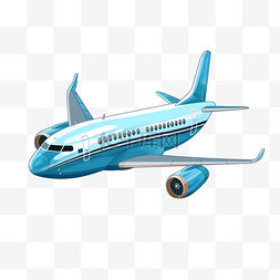 卡通航空运输图片_透明的飞机卡通风格
