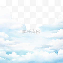 天空壁纸图片_手绘水彩粉彩天空背景
