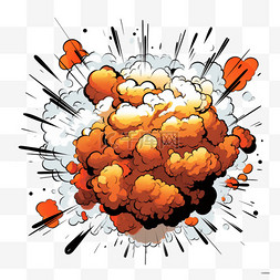 png炸弹图片_卡通炸弹爆炸和漫画热潮爆炸云