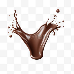 白黑巧克力图片_巧克力无缝插图逼真的3d飞溅和流