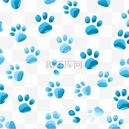 可爱正方形图片_无缝动物图案背景，可爱的爪印矢