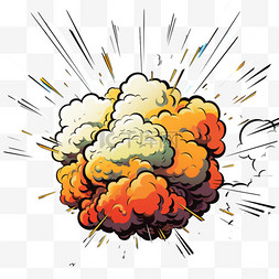 炸弹卡通图片_卡通炸弹爆炸和漫画热潮爆炸云