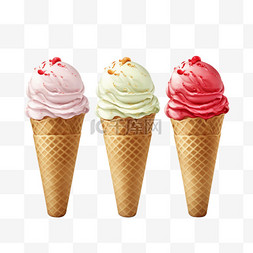 冰淇淋系列图片_逼真的冰淇淋系列