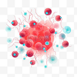 艺术细胞图片_白色背景上的干细胞图
