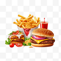 汉堡食品图片_美国食品垂直传单