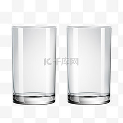 水和水杯图片_满的和空的玻璃杯