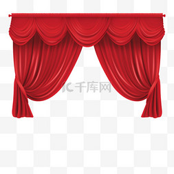 开场图片_收集不同的剧院窗帘。红色天鹅绒