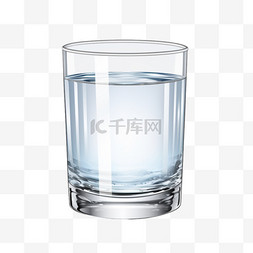 水玻璃杯倒图片_白色背景上的水贴纸玻璃