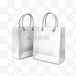 白色礼品袋图片_白色购物袋