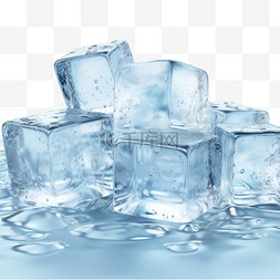 冰冷图片_逼真的冰块背景水晶冰块