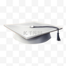 纸角上的毕业帽或砂浆板。矢量教