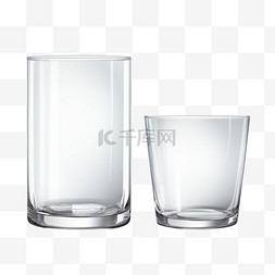 矿泉水和饮料图片_满的和空的玻璃杯
