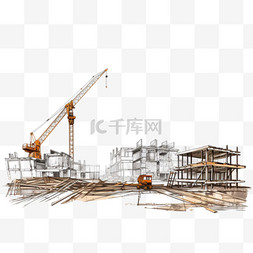 建设中网站图片_施工背景下的手绘