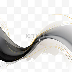 波浪线白色图片_矢量抽象优雅，色彩斑斓，流动着
