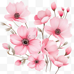 海报背景花卉图片_粉色花朵背景