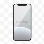 新的iphone13pro模型，空白屏幕隔离在白色背景上